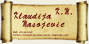Klaudija Mašojević vizit kartica